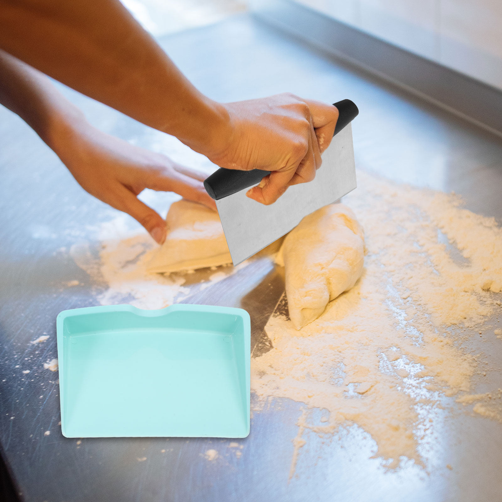 Bench Scraper Dough - Conjunto de Cortadores de Massa Resistentes