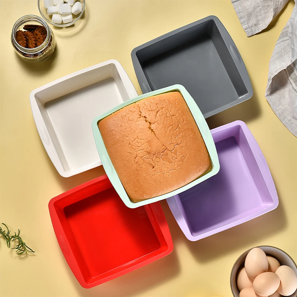Kitchen Baking Store - Molde de bolo quadrado de silicone,