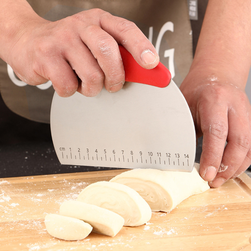 Bench Scraper Dough - Cortador de Massa de Aço Inoxidável,
