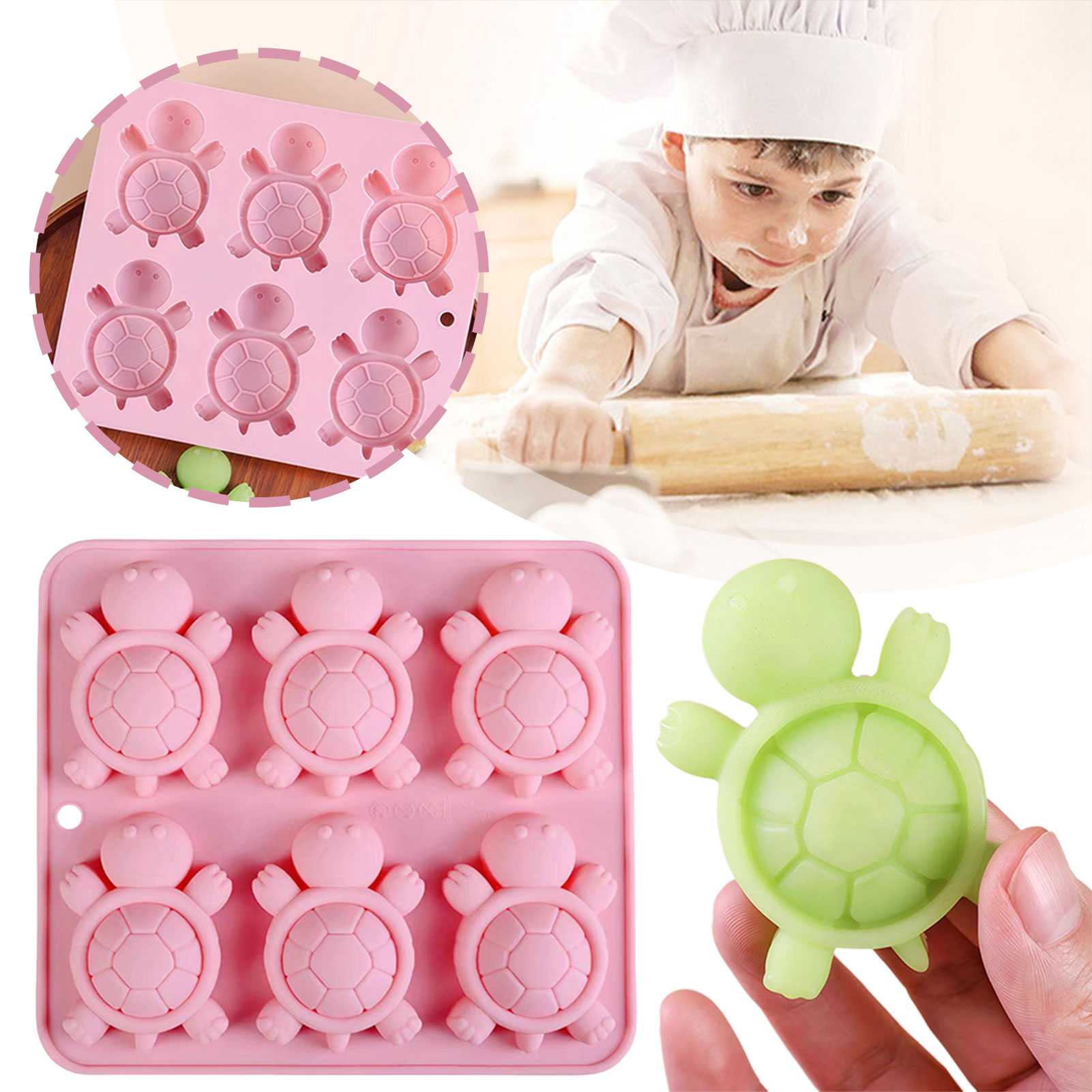 Kitchen Baking Tray - Tartarugas Bandeja de gelo Tortarias 3D