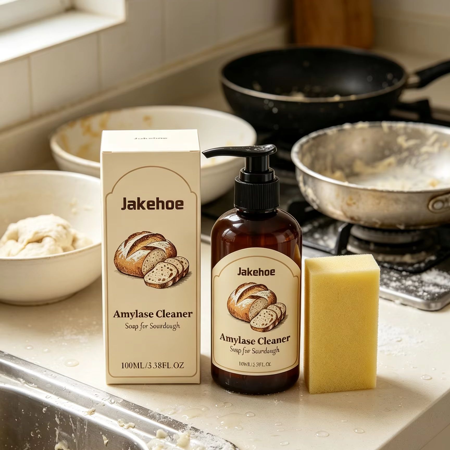 Kitchen Baking Mess - Sabão Limpador de Amylase Jakehoe para