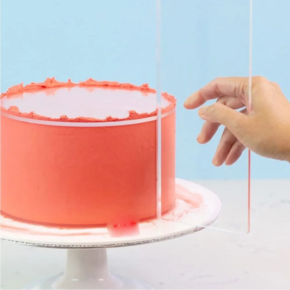 Fondant Smoother Set - Raspador acrílico transparente do bolo, pente