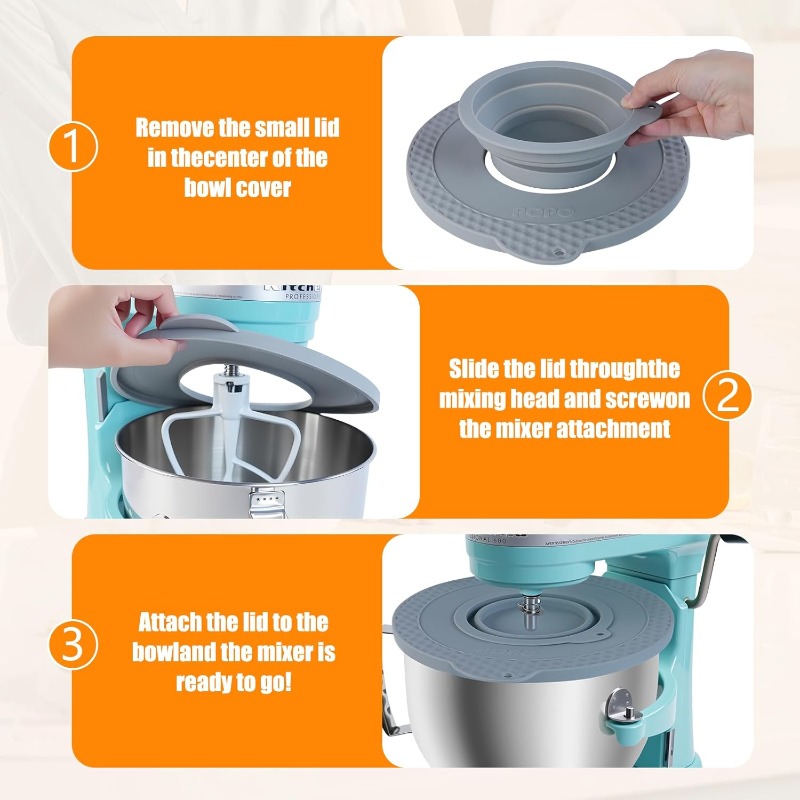 Tampa de Silicone para Batedei - Kitchen Aid Baking Lid avaliação e preço