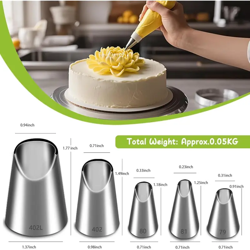 Conjunto de 5 bicos de confeit - Kitchen Baking Store avaliação e preço