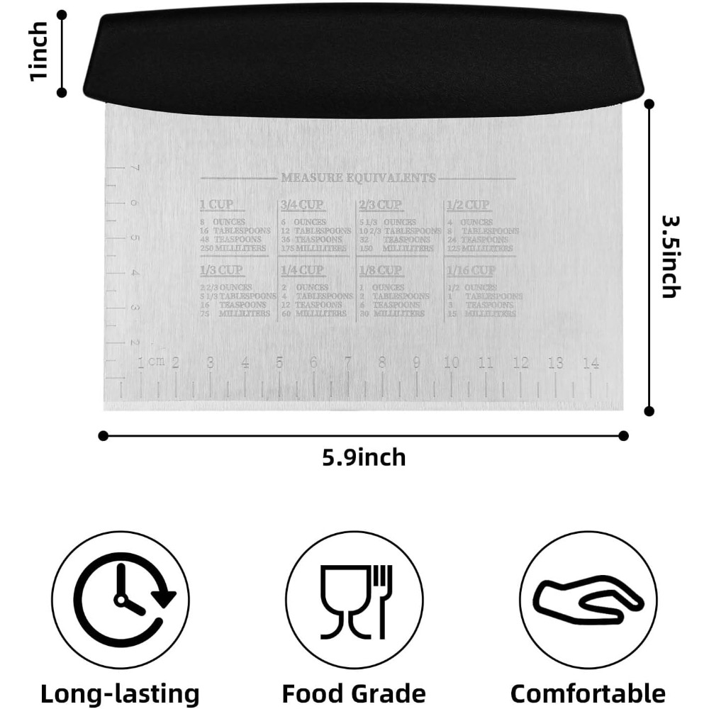 Conjunto de 2 Peças de Raspado - Bench Scraper Dough avaliação e preço
