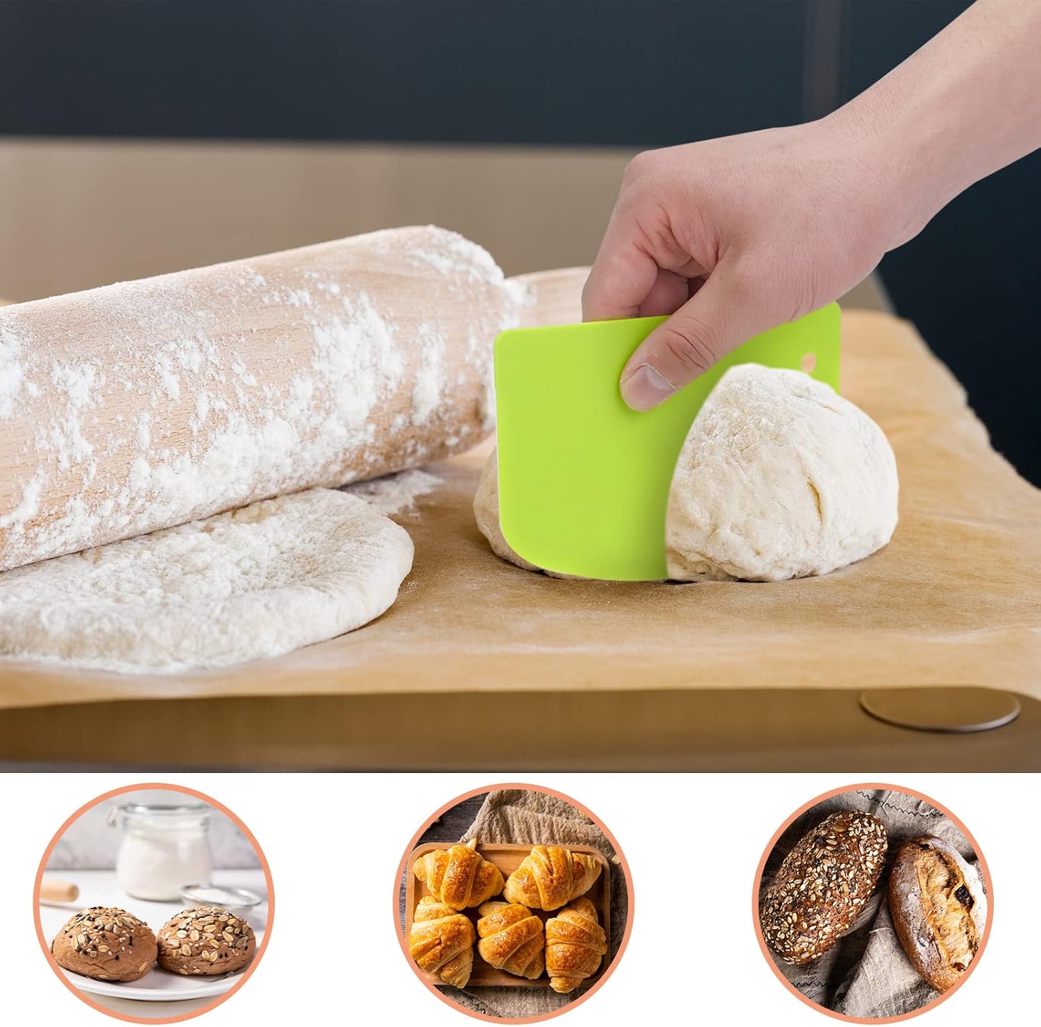 Raspador de massa de plástico  - Bench Scraper Dough avaliação e preço