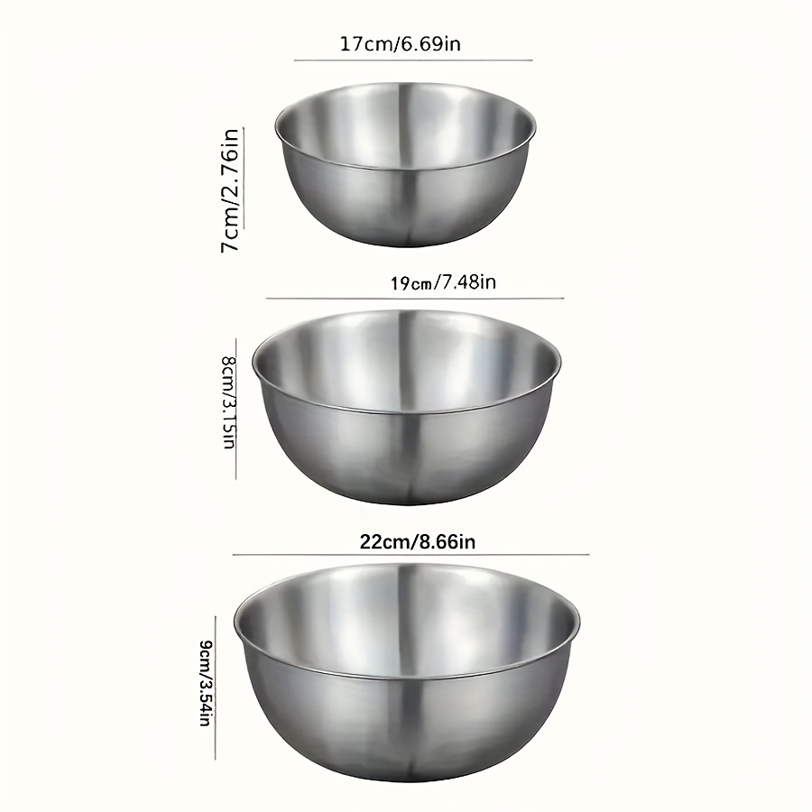 Conjunto de 3 Tigelas de Aço I - Kitchen Baking Store avaliação e preço