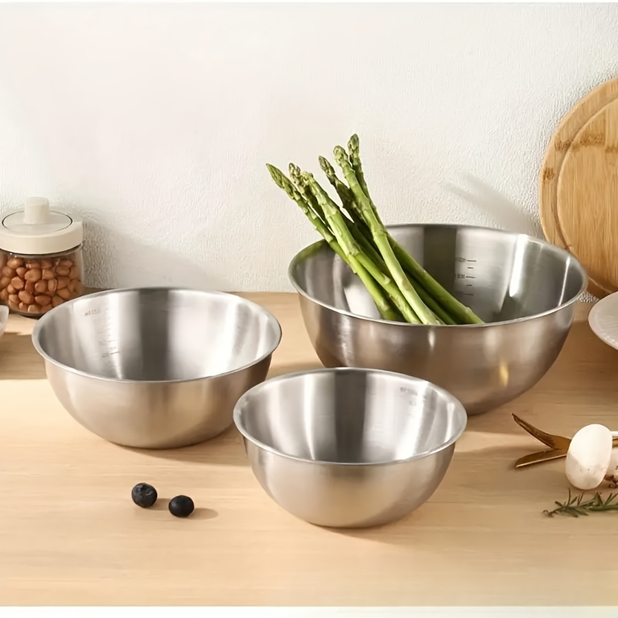 Conjunto de 3 Tigelas de Aço I - Kitchen Baking Store avaliação e preço