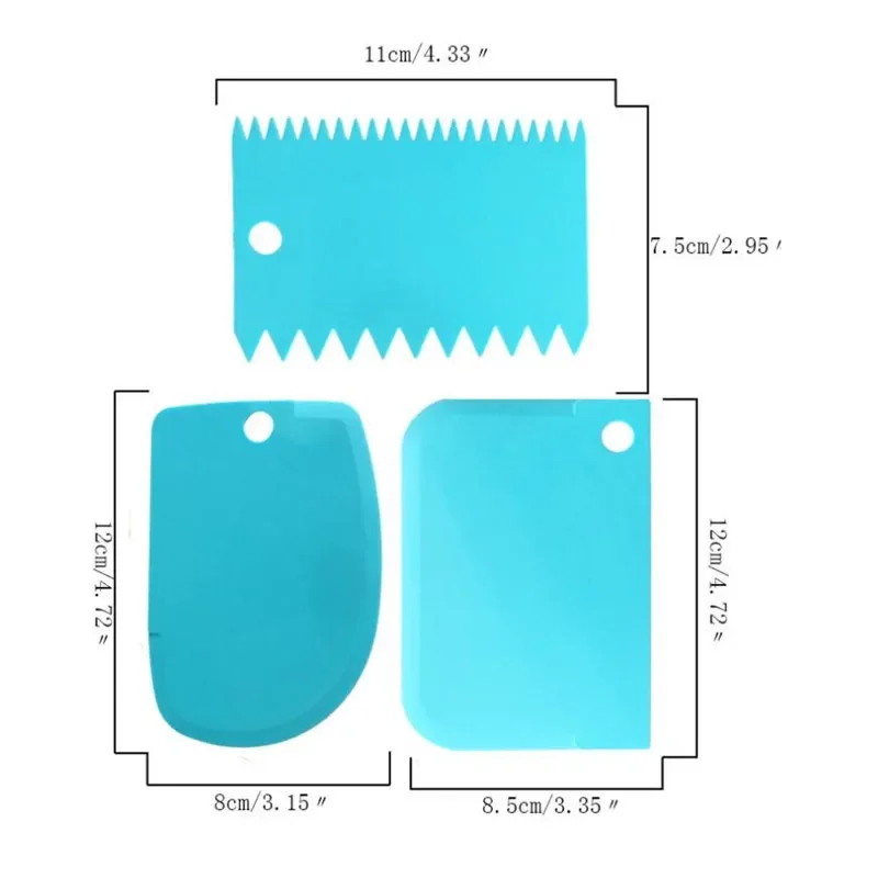 3 pçs/lote creme raspador mais - Fondant Smoother Set avaliação e preço