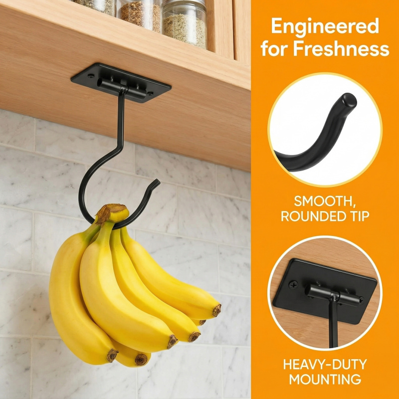 Gancho Adesivo de Metal Preto  - Kitchen Zo avaliação e preço